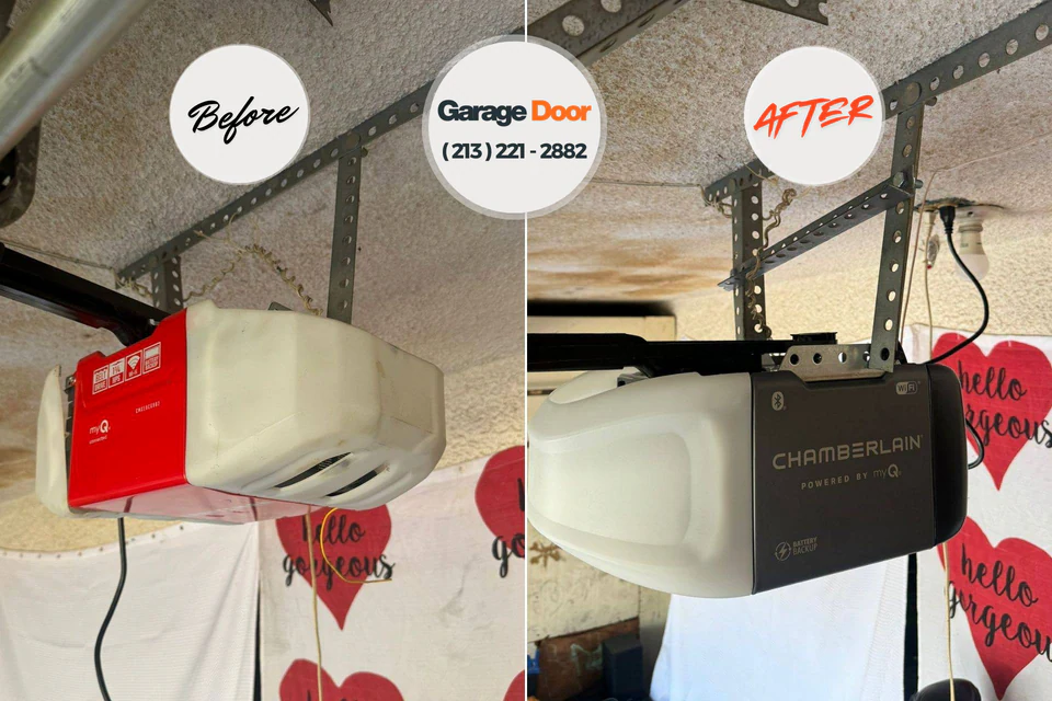 Before and after: garage door repair La Vergne, TN